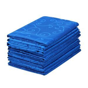 6 Pack Polyester Napkins for Weddings Dinner Banquets 19x19 Inch Blue